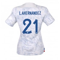 Zenski Nogometni Dres Francuska Lucas Hernandez #21 Gostujuci SP 2022 Kratak Rukav